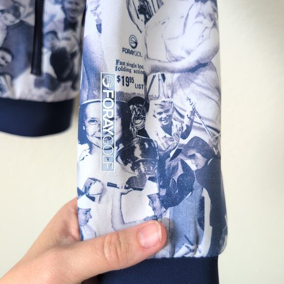 Foray Golf x Golf Digest Women's Printed Bomber Zip Jacket Size Medium - Retro - Picture 9 of 11